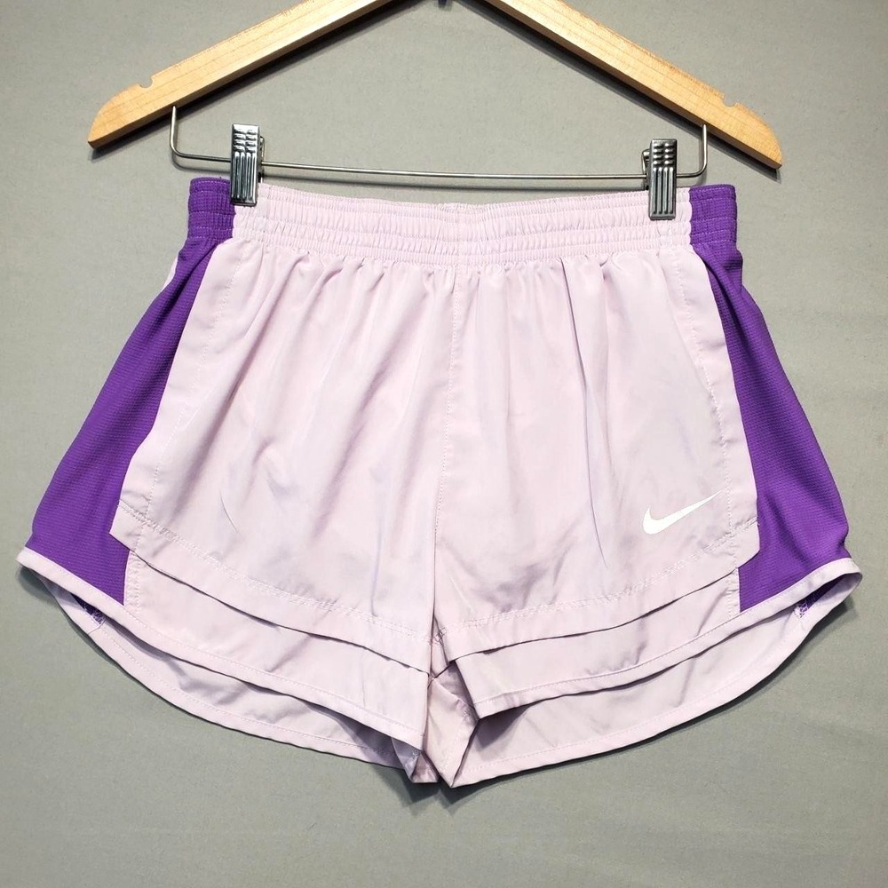 Nike Dri-FIT Running Shorts Womens M Purple Lined Colorblock Gym CZ9626-576